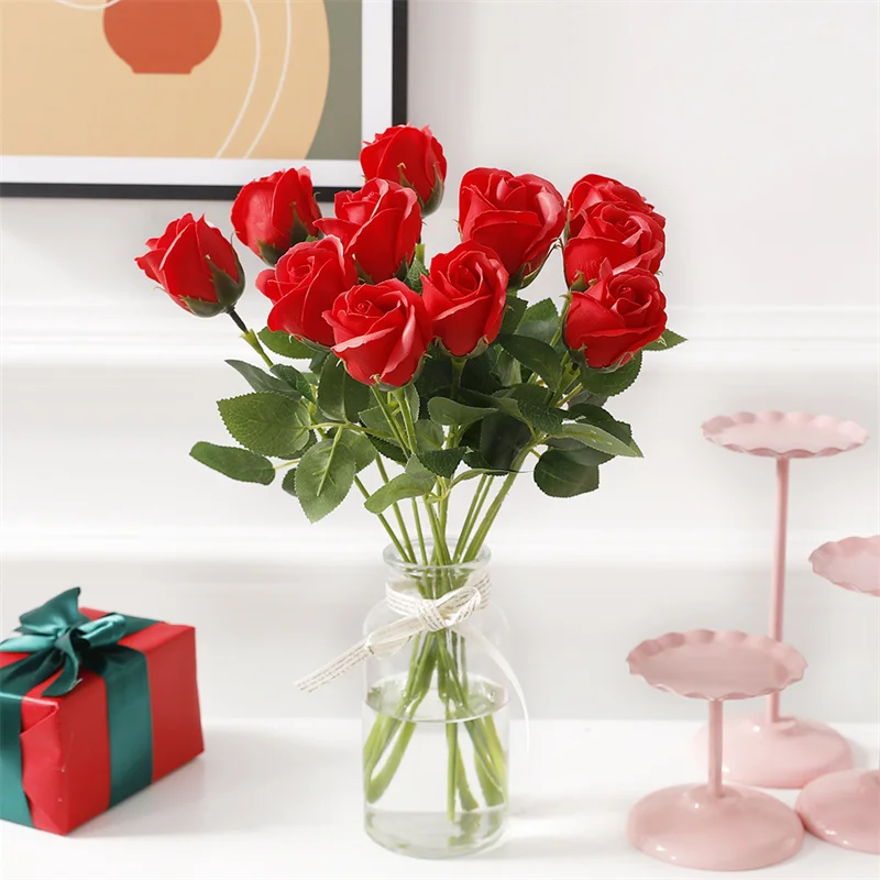 

50pcs Artificial Rose Soap Flower Flowers Romantic Wedding Party Fake Flowers Supplies Valentine'S Day Gift