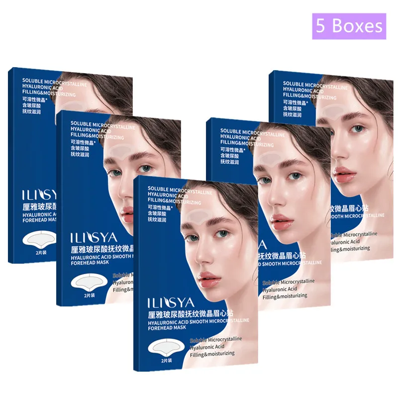 

5 Boxes-Micro Needle Forehead Anti-Wrinkle Patches Hyaluronic Acid Anti-Aging Frown Lines Treatment Forehead Line Removal