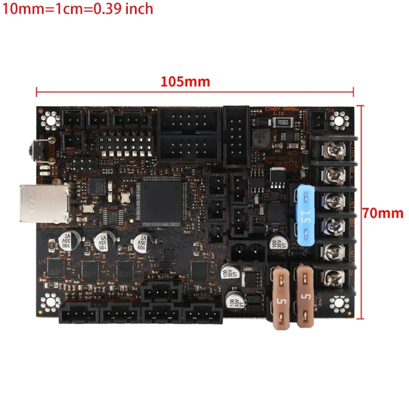 

95AF LCD Display Kit EinsyRambo 1.1b Mainboard for Prusa i3 MK3 With 4 Trinamic TMC2130 Control 4 Mosfet Switched Outputs