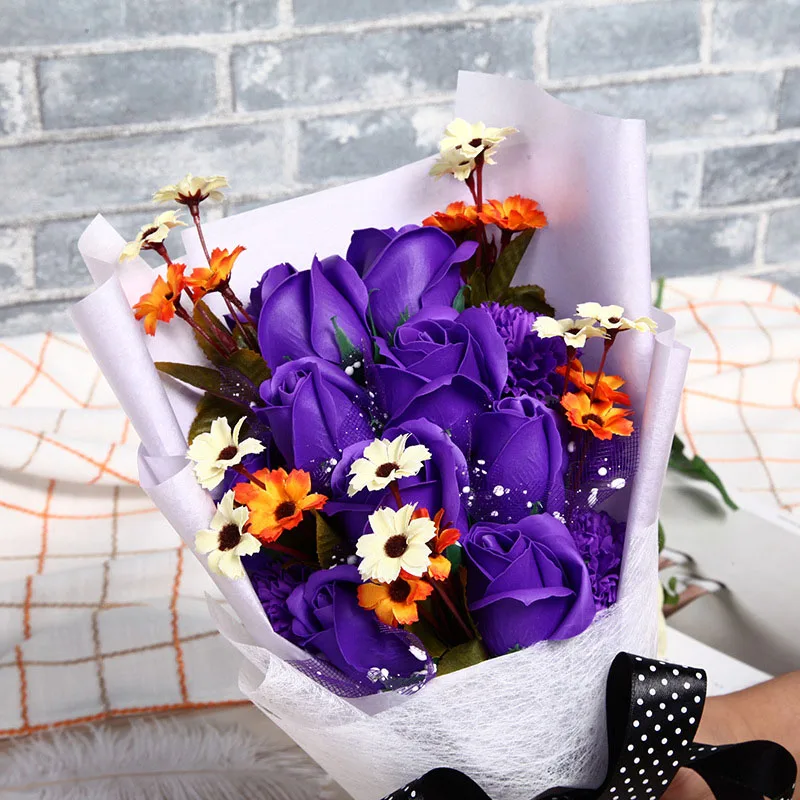 

Artificial flower gift box Decor Soap rose Fake flowers For Wedding Party Home Birthday Valentine's Day gift box decorate Flower