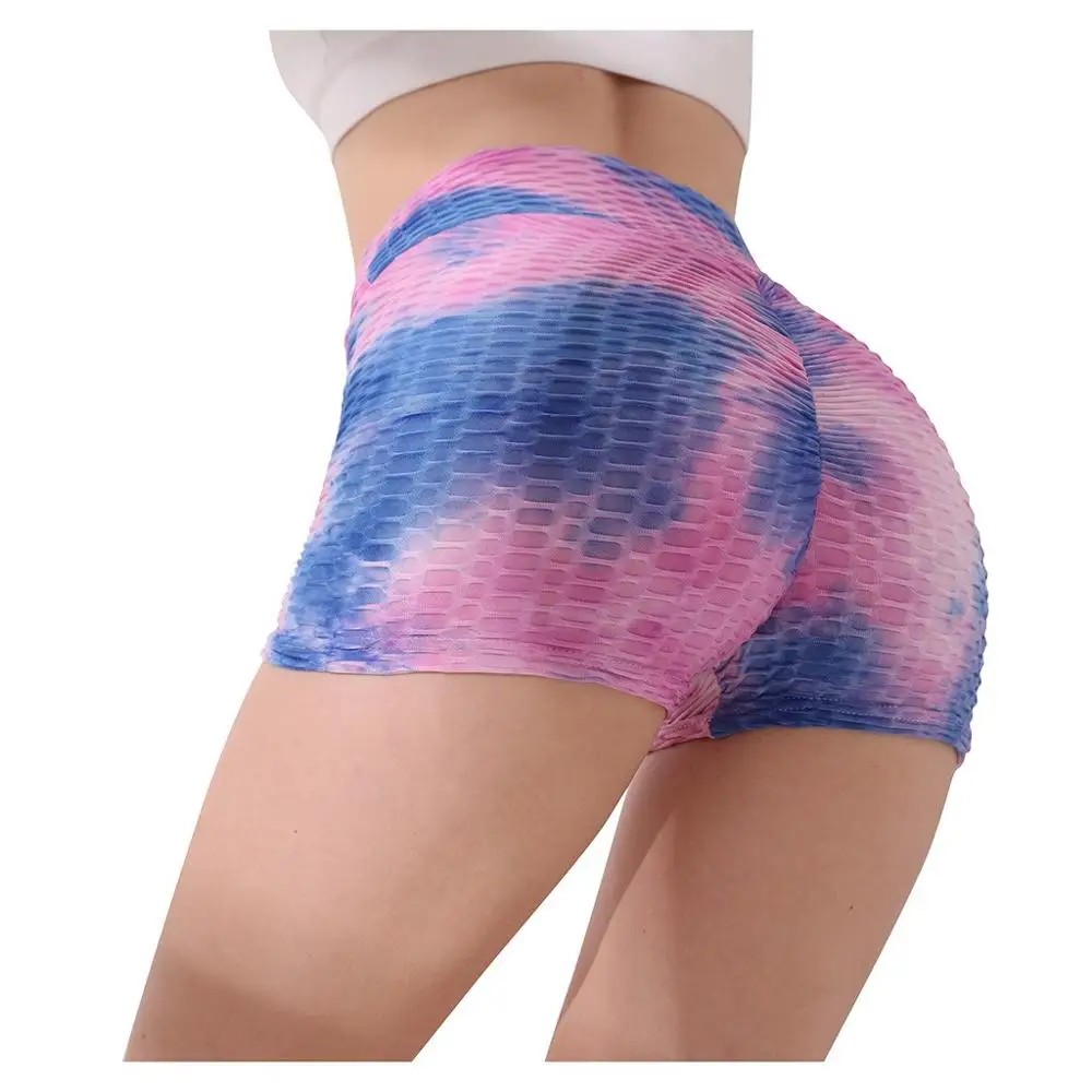 Женские леггинсы с эффектом пуш ап и 3D принтом антицеллюлитные Короткие летние