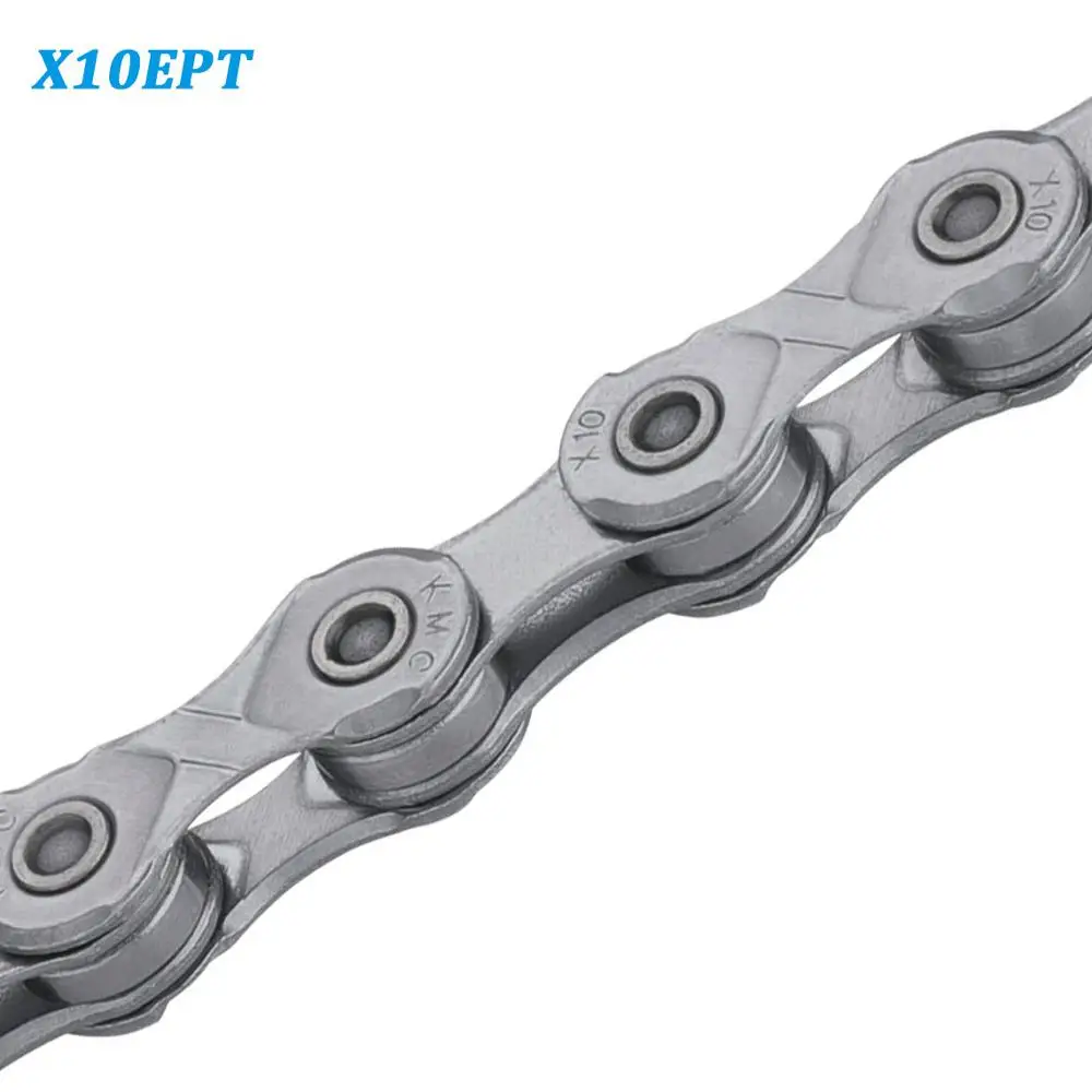 Цепь велосипедная легсветильник золотистая/серебристая 116/118 звеньев 10 скоростей