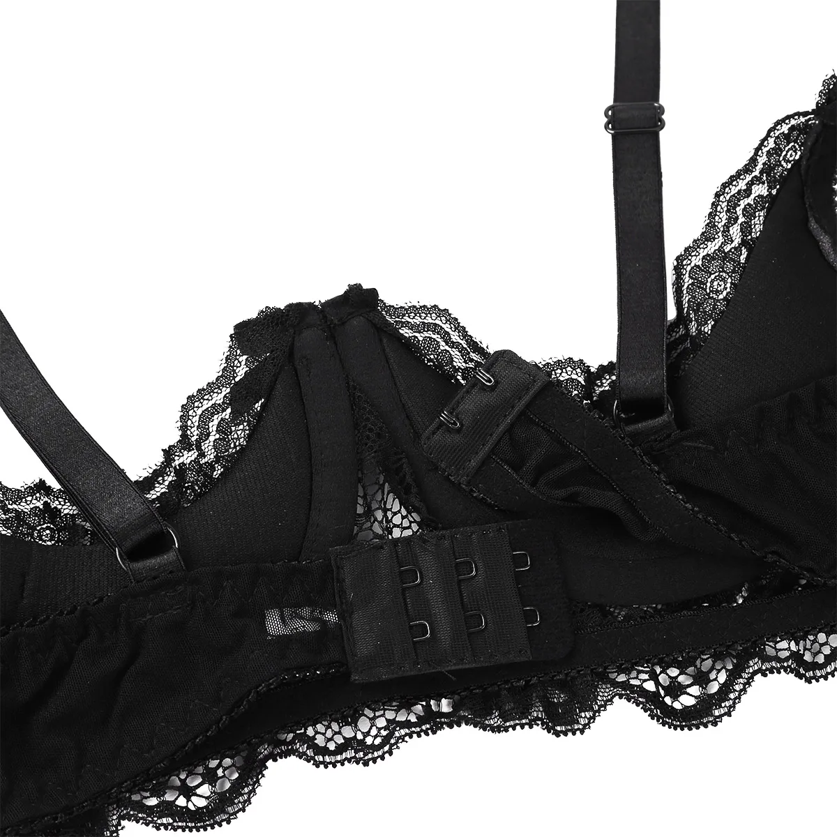 Сексуальное нижнее белье SISSY, прозрачный кружевной прозрачный бюстгальтер и трусики, женское нижнее белье, чашка 1/4, бюстгальтер без подкладки, трусы с вырезами, набор