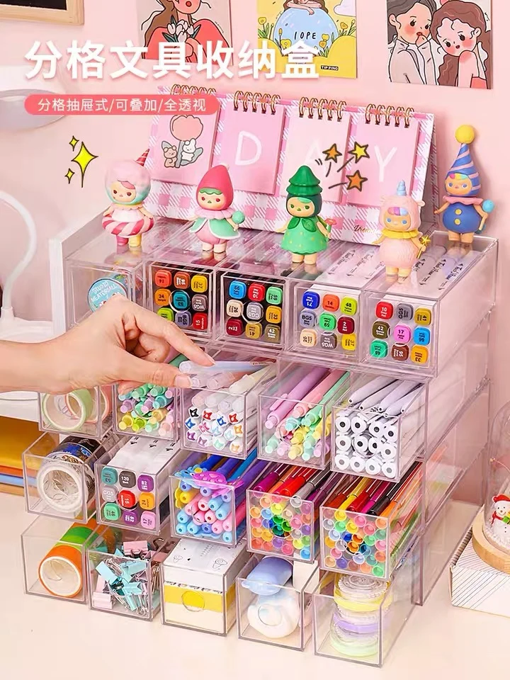 Настольный органайзер из полистирола ящик для хранения ручек карандашей помады