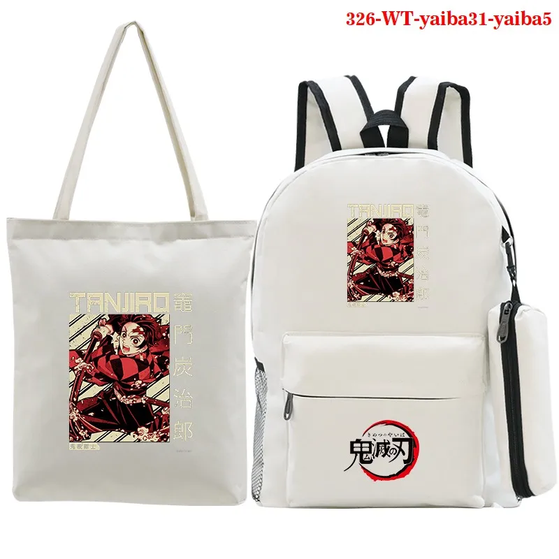 

Kawaii Teenager Backpack Fashion Casual School Bag Print Kimetsu no Yaiba Travel Shoulder Bag Women Men Laptop Backpack Mochila