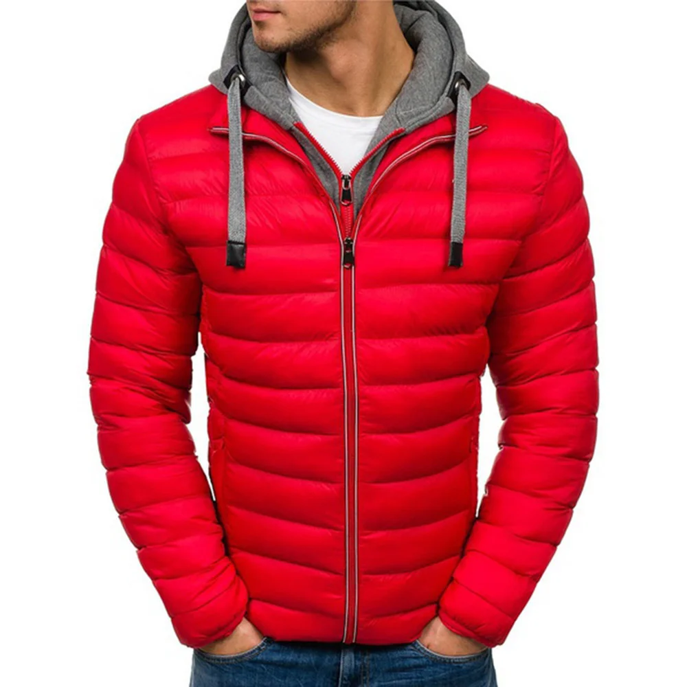 

Autumn winter lightweight men's jacket with hood with waterproof and windproof zipper outdoor fashion men's sports jacket jacket