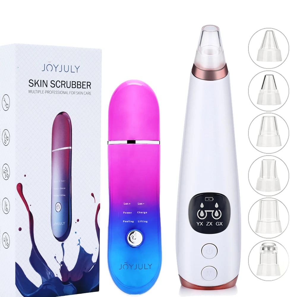 

New Colorful Ultrasonic Atomization Skin Scrubber Vibration Face Spatula Blackhead Acne Remover Face Deep Nose Cleaner Skin Care