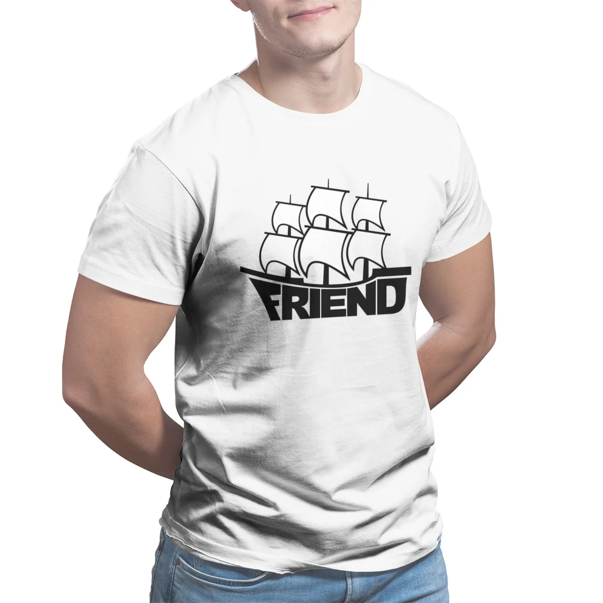 

friend ship Tshirt Print Graphic Cosplay 4XL 5XL 6XL Retro Mens Clothes 23962