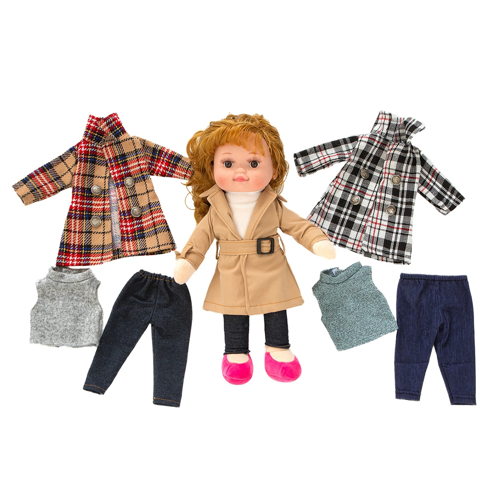 

3 Set 17 Inch Doll Clothes Outfits Casual Wear for 43cm New Born Baby Doll Clothes Accessories Set