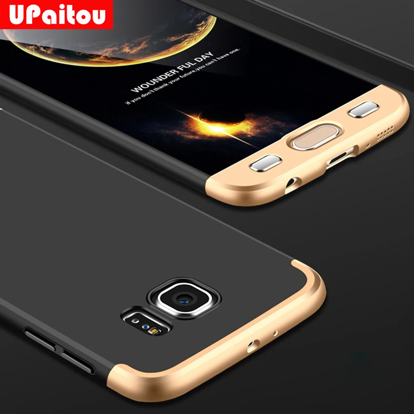 UPaitou 360 градусов полное покрытие Чехлы для Samsung Galaxy S10 E Lite Plus S7 S6 Чехол 3в1 PC жесткий