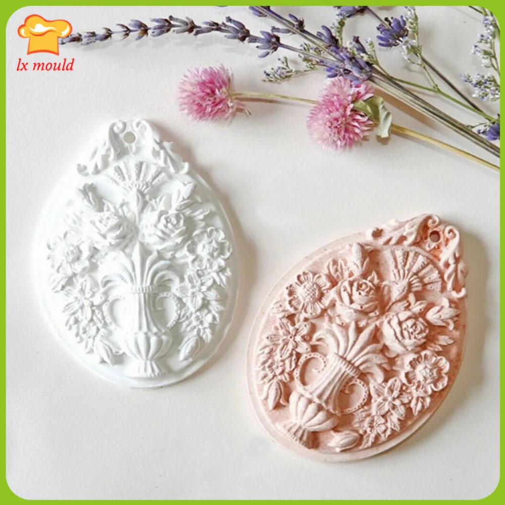 

LXYY Authentic Flower Bouquet Silicone Mould Oval Soap Silicone Mold Home Decoration Gypsum Aromatherapy Moulds