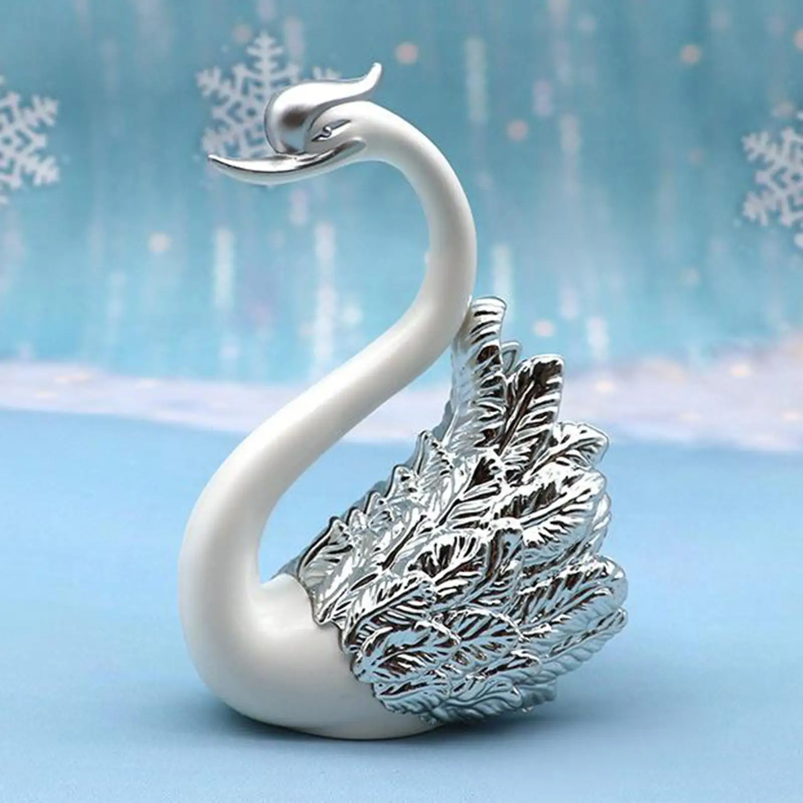 1pcslot crown glass table swan baking decorative birthday anniversary ornament cake topper figure paper weight desk home decor free global shipping