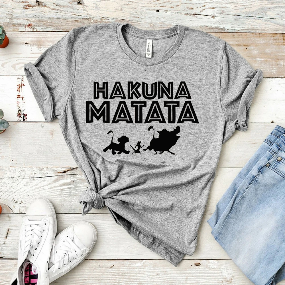 2019 Tumblr модная женская рубашка с героями мультфильмов хакуна матата лев Король