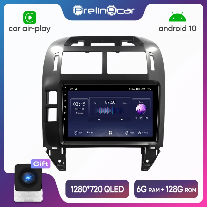 

Prelingcar Android 10.0 For Volkswagen POLO 2004-2011 Car Radio Multimedia Video Player GPS Navigation NO DVD 2 Din Octa-Core