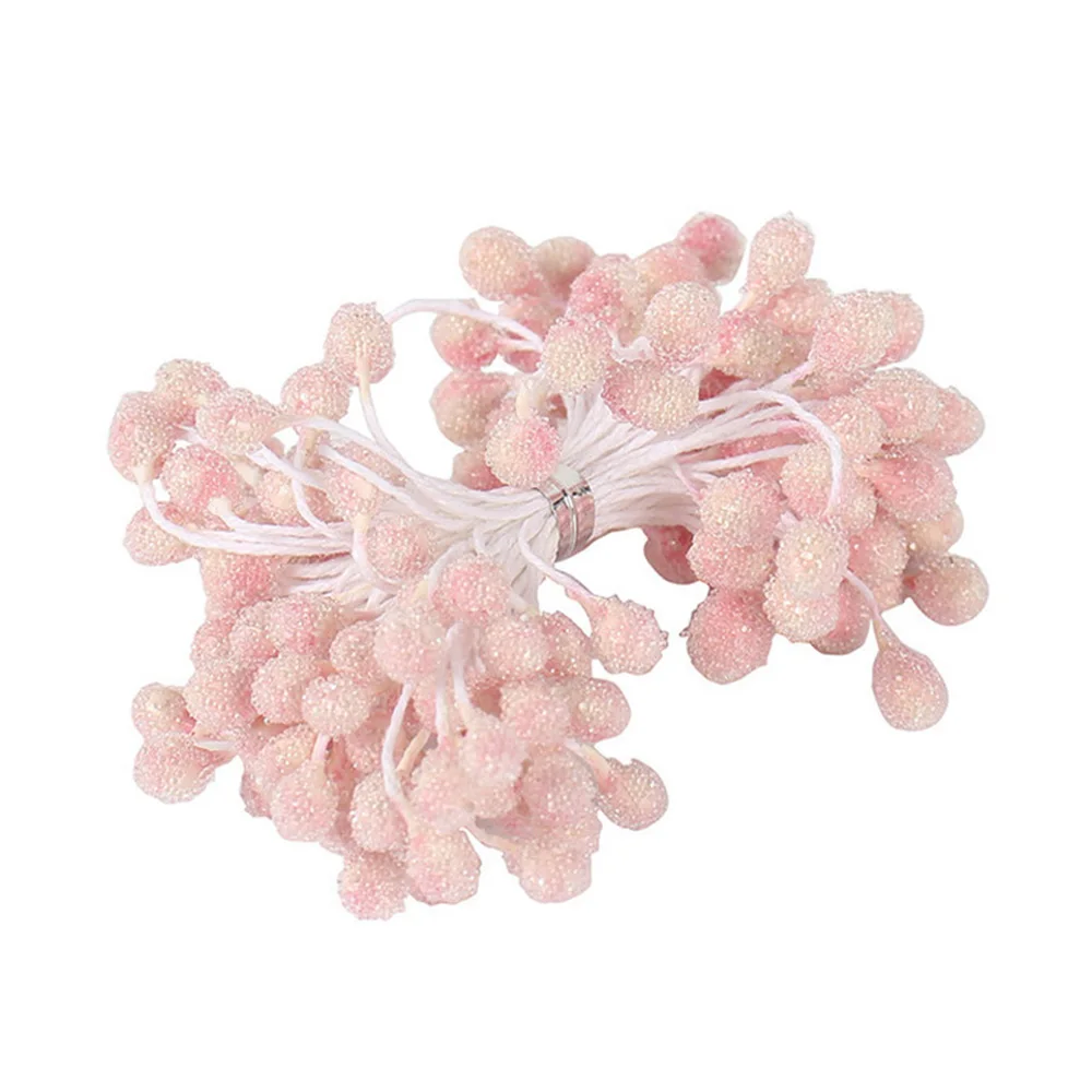 

Artificial Pink Flower Stamens Wedding Decoration Wreath For DIY Floral Decor Craft 1 Set