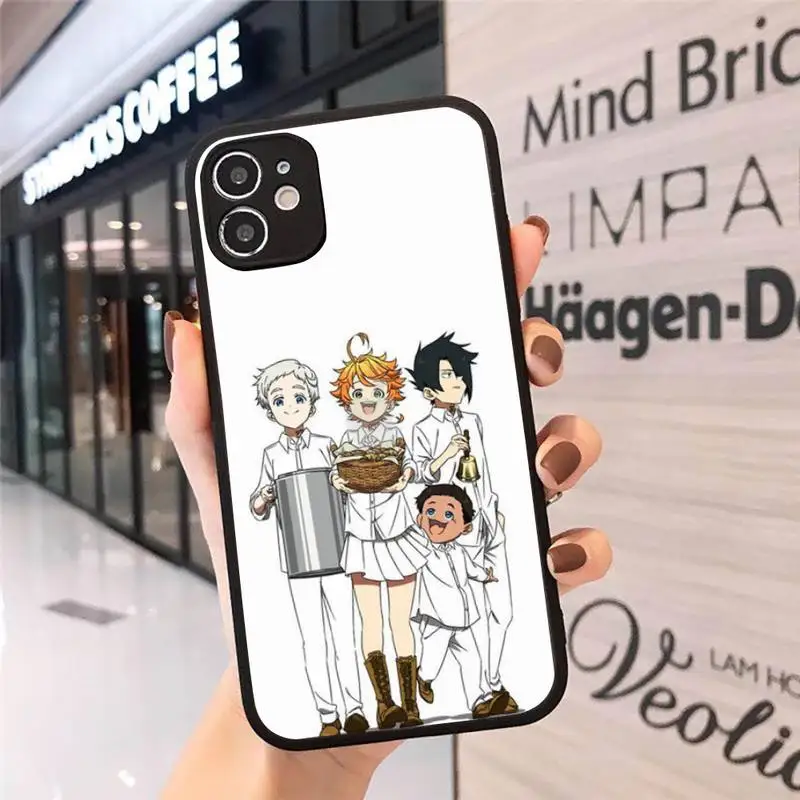 

Anime The Promised Neverland Phone Case Matte Transparent for iPhone 7 8 11 12 s mini pro X XS XR MAX Plus cover funda