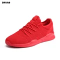 Men Shoes Summer Brand Fashion Men Casual Shoes Lightweight Breathable Men Sneakers Lace Up Gray White Black Red Tenis Man Shoes