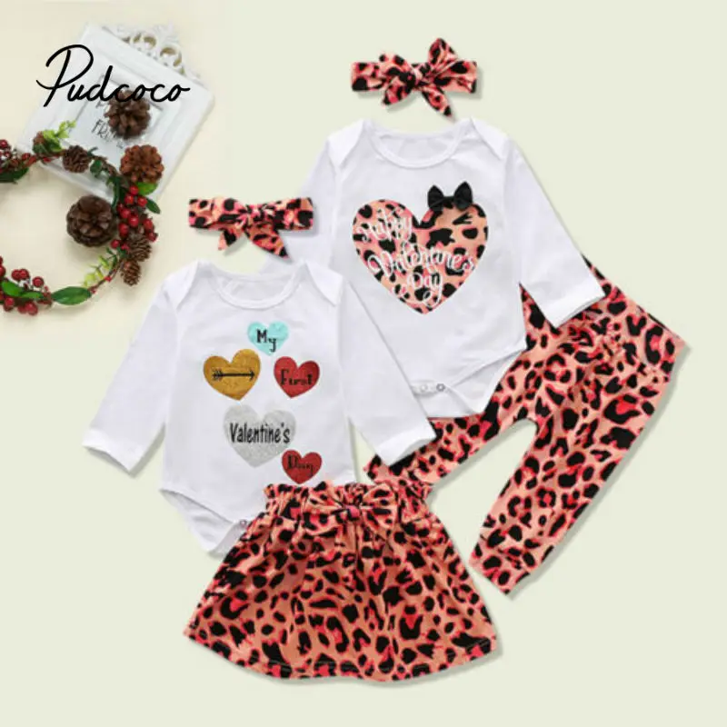 Детская одежда для маленьких девочек Одежда боди сестер Юбка с леопардовым