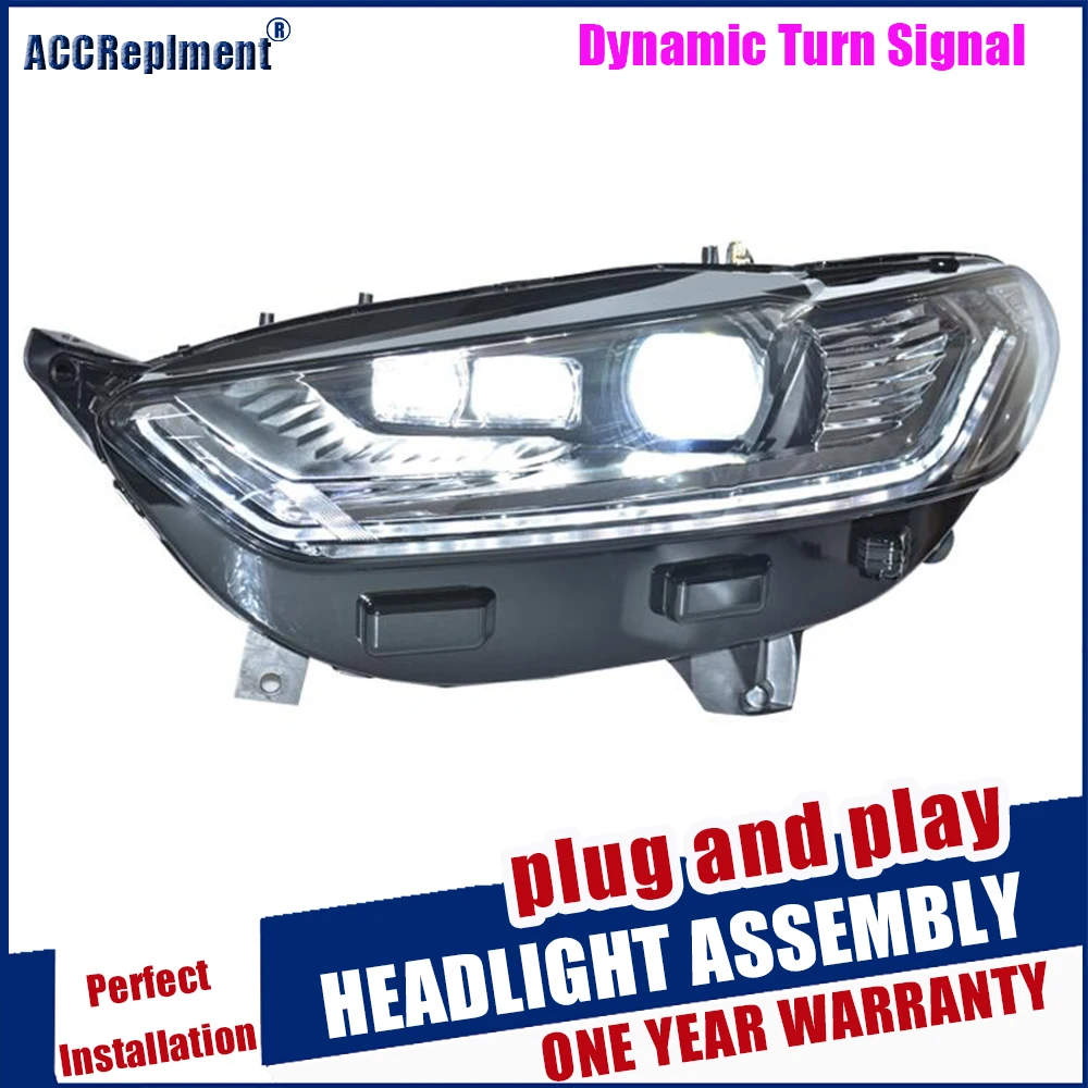 Автомобильные Стайлинг светодиодный ные фары для Ford Mondeo Fusion 2013-2016 drl H7 hid