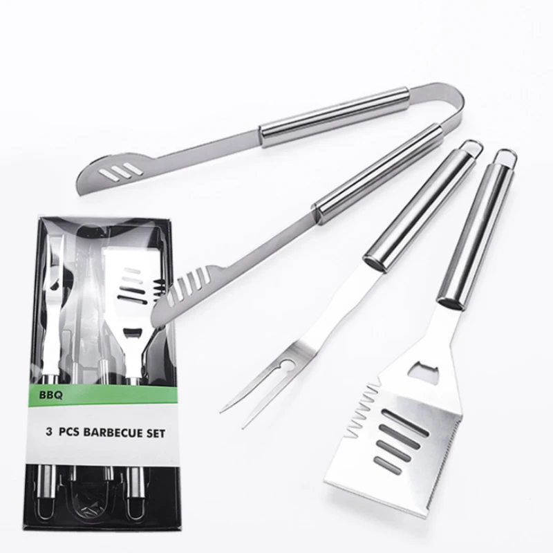 Набор инструментов для барбекю из нержавеющей стали 3 шт. прочный удобный костюм