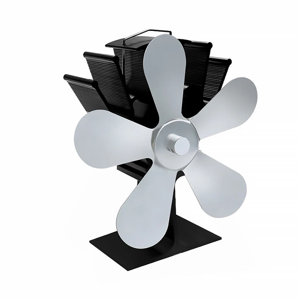 

5 blade вентилятор для камина Eco Friendly вентилятор для печи, работающий от тепловой энергии для деревянной бревни горелка для камина тихий вентил...