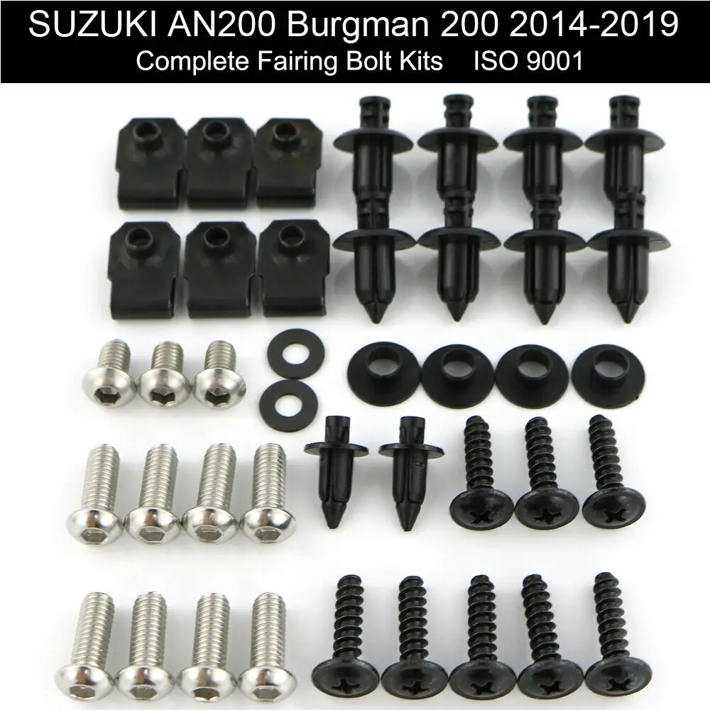 Подходит для Suzuki AN200 Burgman 200 2014 2019 2017 2018 обтекатель мотоцикла болты обтекаемой
