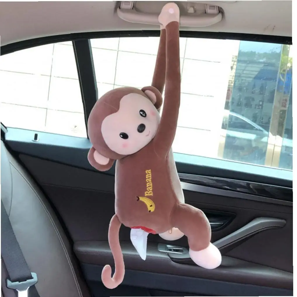 Мультяшная обезьяна висячий держатель для салфеток милые аниме-игрушки чехол