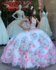 Женское бальное платье с цветочной аппликацией, бальное платье с бусинами, 16 лет, 2020