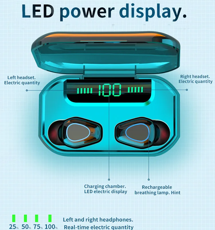 Onewan G20 TWS Bluetooth V5.0 наушники 9D стерео Спортивные Беспроводные с двойным микрофоном