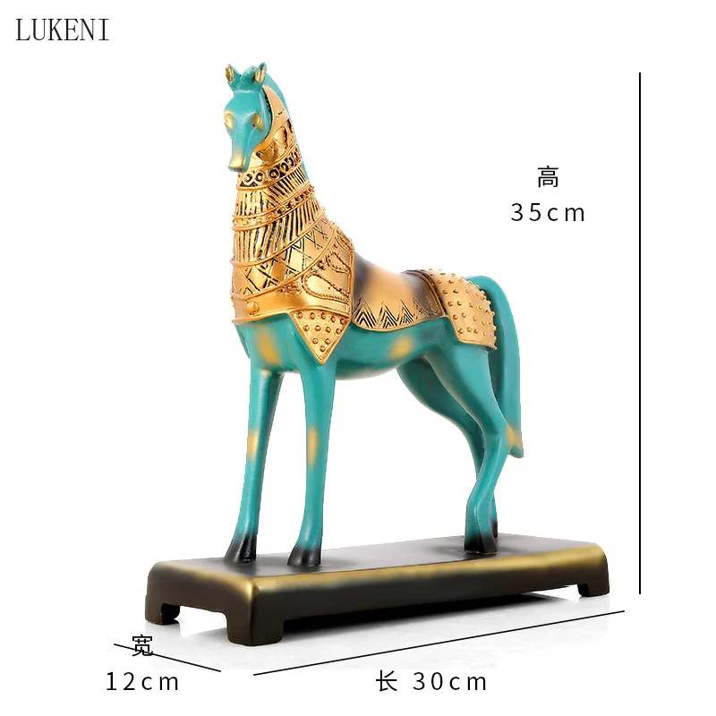 

American Animal Decoration Desktop Cabinet Decoration Retro Office Decoration Creative Crafts Living Room Tang Horse Decoration