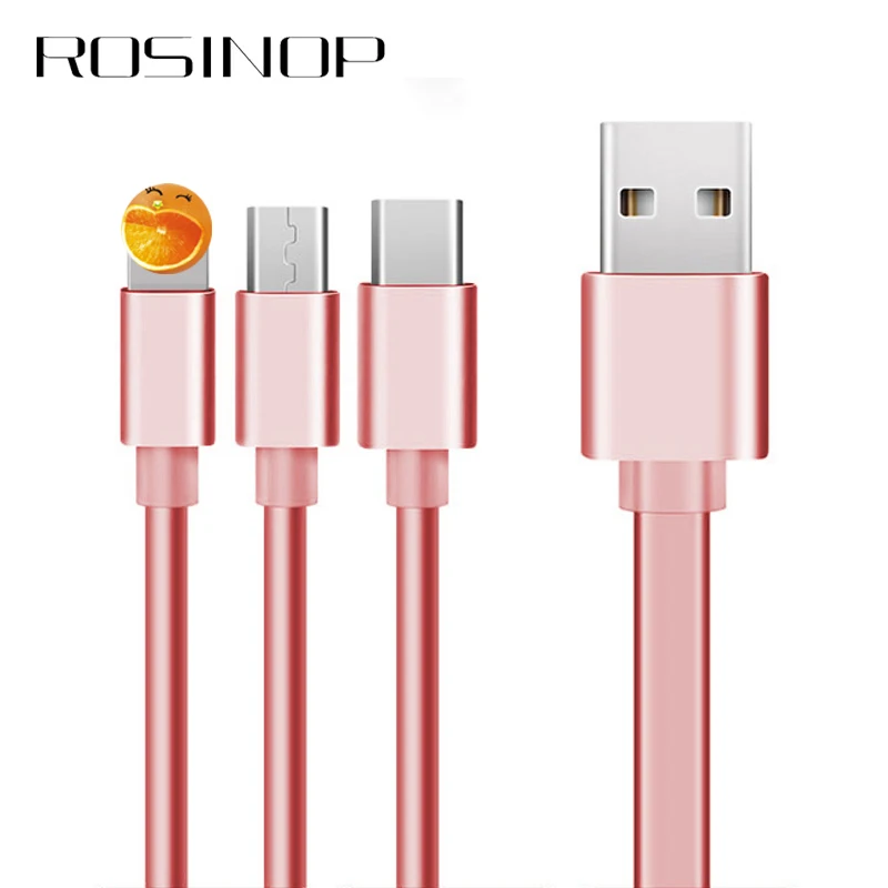 OUSU 3 в 1 зарядный кабель для Xiaomi Redmi Note 7 2.1A Быстрая зарядка Выдвижной usb type C kabel samsung