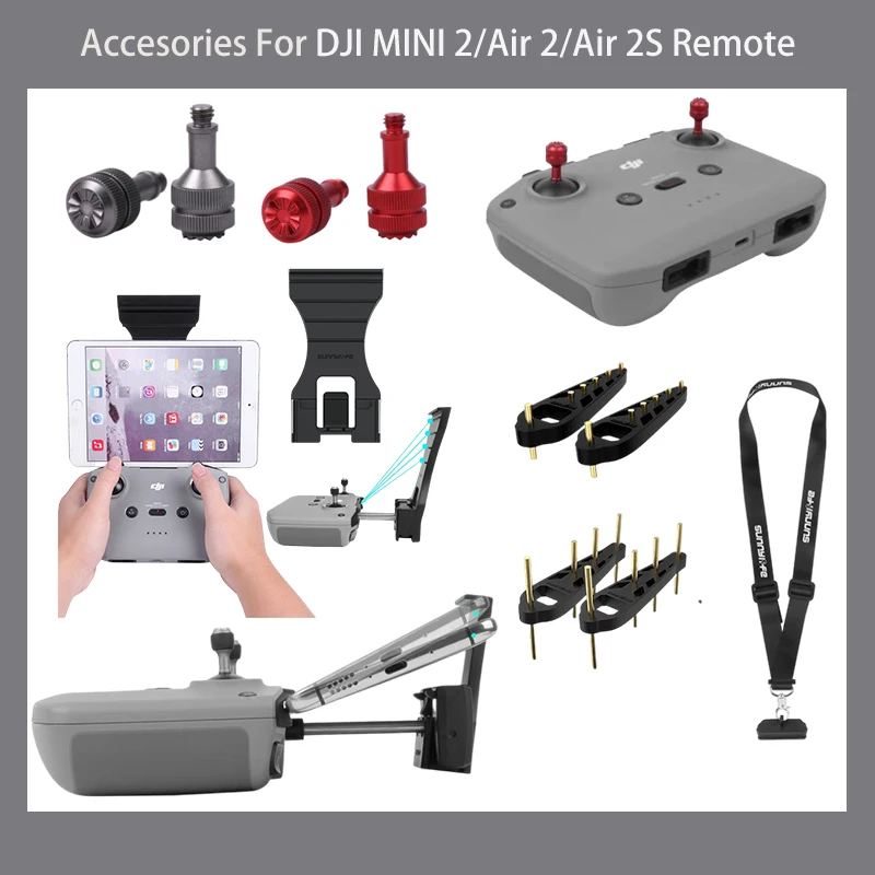 Mini 2/Mavic Air 2S Smartphone Tablet Holder Joystick Lever Controller Strap Signal Booster For DJI Mini 2 Drone Accessories