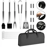 20pcsset bbq tools stainless steel barbecue utensil accessories camping outdoor cooking tools kit bbq utensils