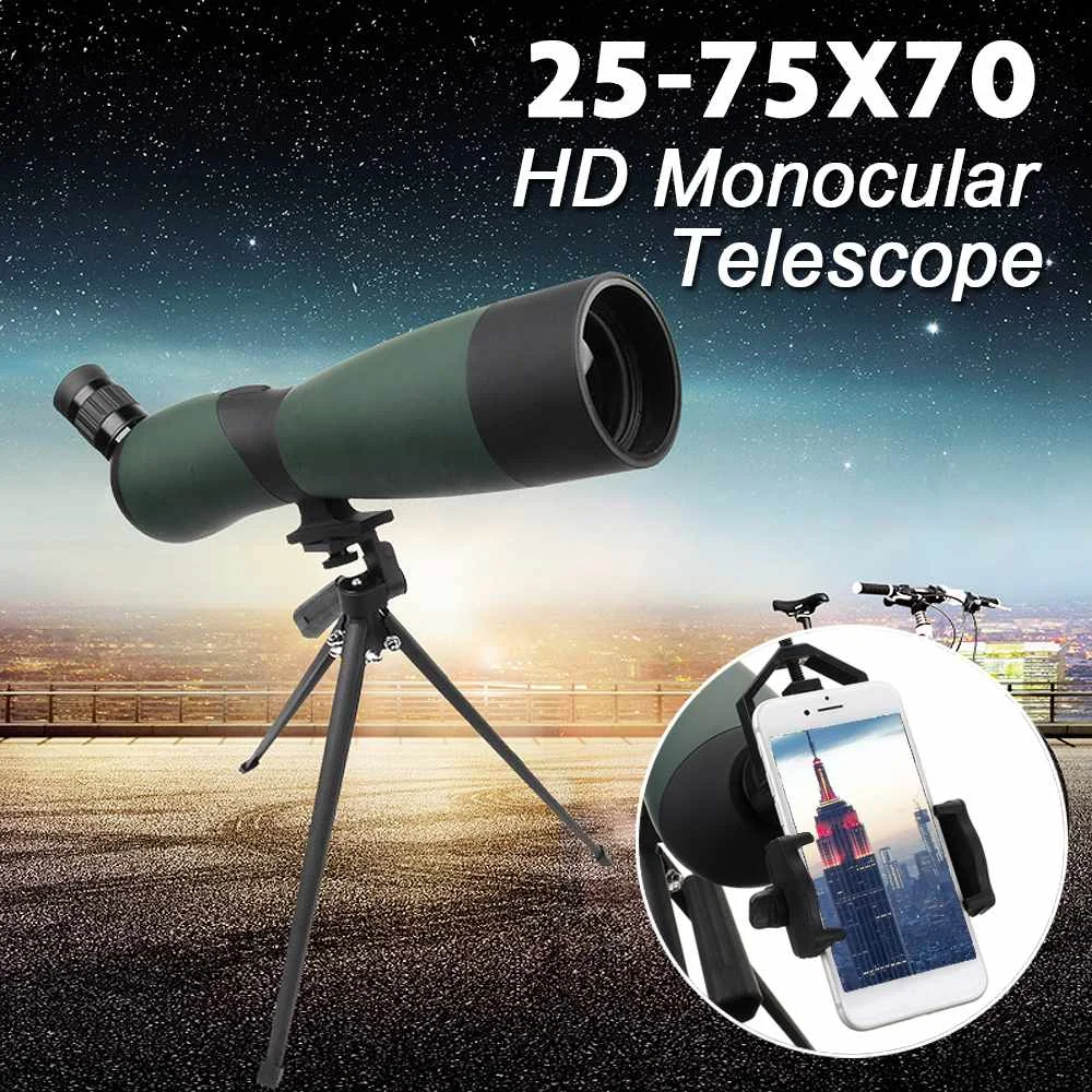 

Монокулярный телескоп для кемпинга, HD оптический прицел для наблюдения за птицами, прицел со штативом, держатель для телефона, Монокуляр дл...