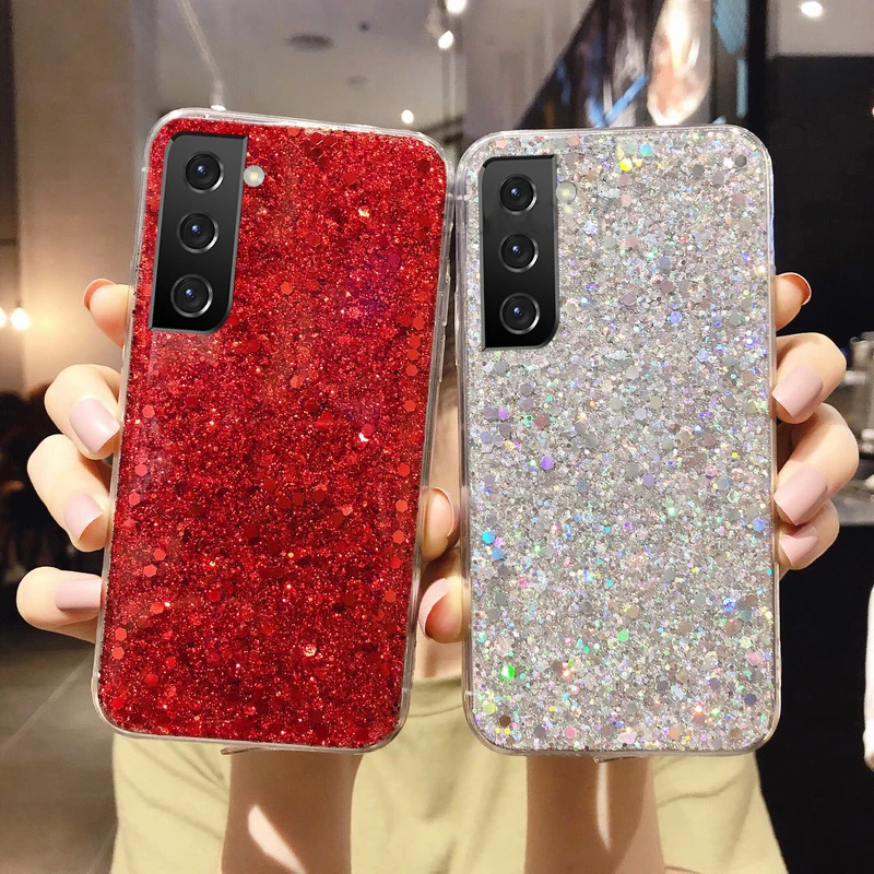

For Samsung S21FE S20 Note 20 Glitter Soft Silicone TPU shell For Galaxy A31 A52 A72 A32 A12 A51 A71 A31 A21S A41 Case Cover