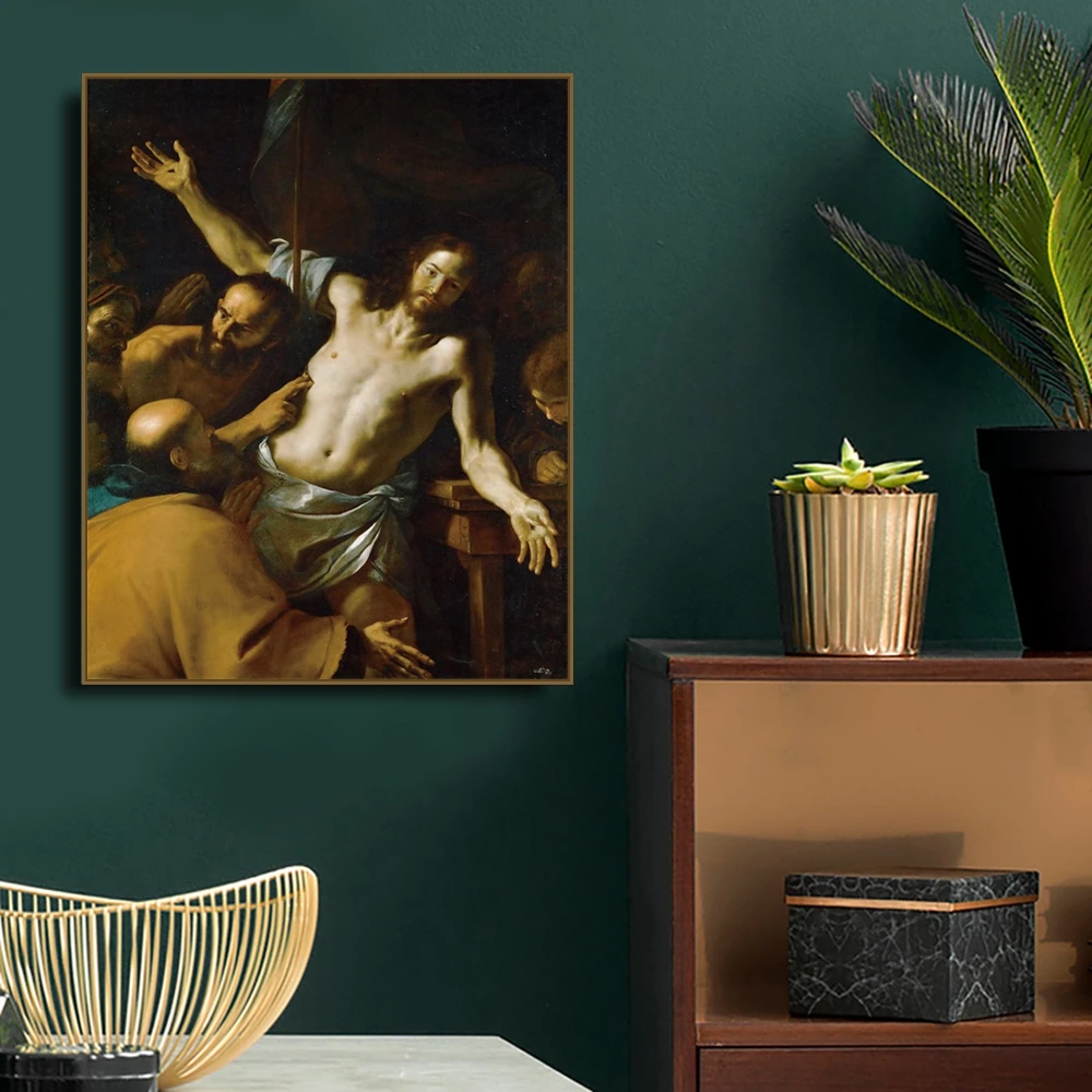 Doubting Thomas by Mattia Preti Холст Живопись холст с каллиграфией постер печать Декор