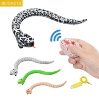 novelty remote control snake infrared rc animal toys rattlesnake with usb cable funny trick terrify toys for kids