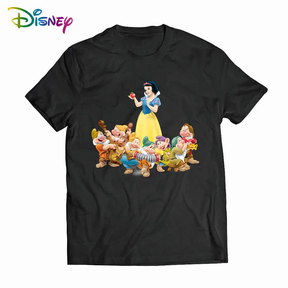 Женская футболка с коротким рукавом, летняя футболка Белоснежки, Принцессы Диснея с круглым вырезом, эстетический принт, 2021