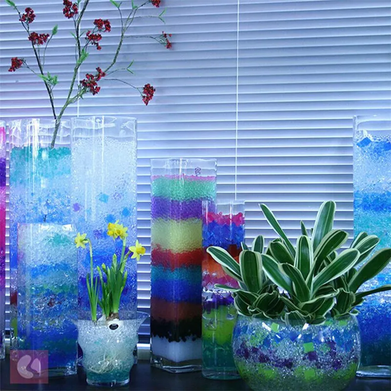 1000 шт цветные жемчужные шарики гидрогелевые хрустальные бусинки для украшения