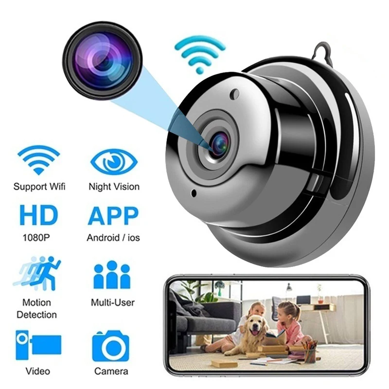 Беспроводная мини камера с Wi Fi 1080P Full HD ИК ночное видение|Экшн-камеры| |