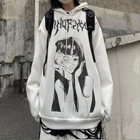 2021 gothic harajuku grunge hoodies women 2021 goth oversized white long sleeve manga print sweatshirt tops clothes streetwear