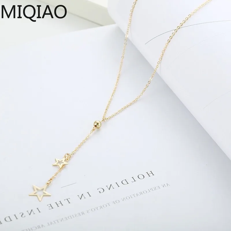 

Europe and The United States and South Korea Fashion Personality Simple Five-Pointed Star Pendant Necklace Women's New