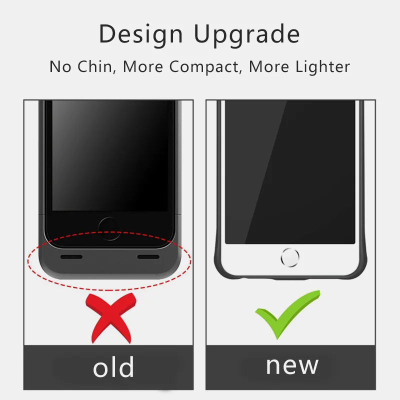 Чехол для зарядки аккумулятора 5000 мАч чехол iPhone 6 7 6s 8 аккумулятора|Чехлы с