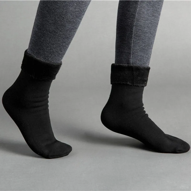 Теплые носки для мужчин и женщин утепленные теплые шерстяные кашемировые зимние