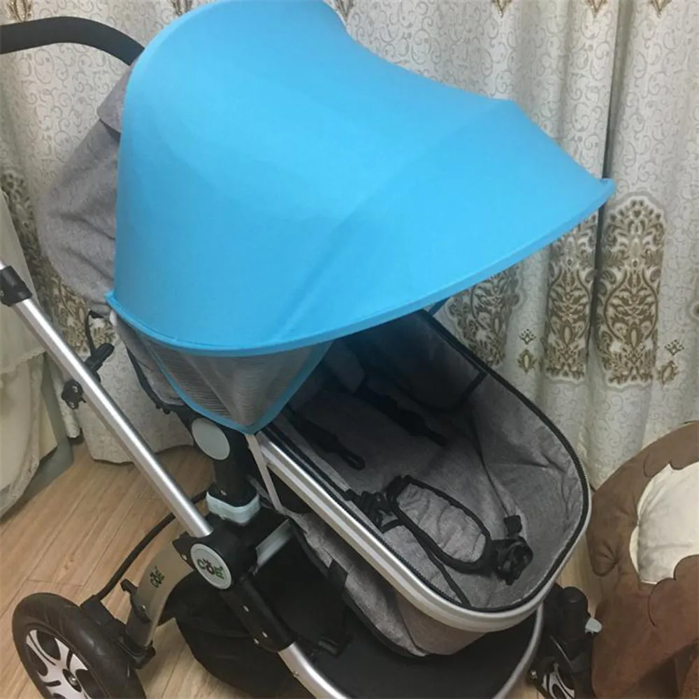 CYSINCOS Baby Stroller Shade Sun Visor Carriage Canopy Cover Newborn Prams Stroller Accessories Sun Hood Windproof Pushchair Cap