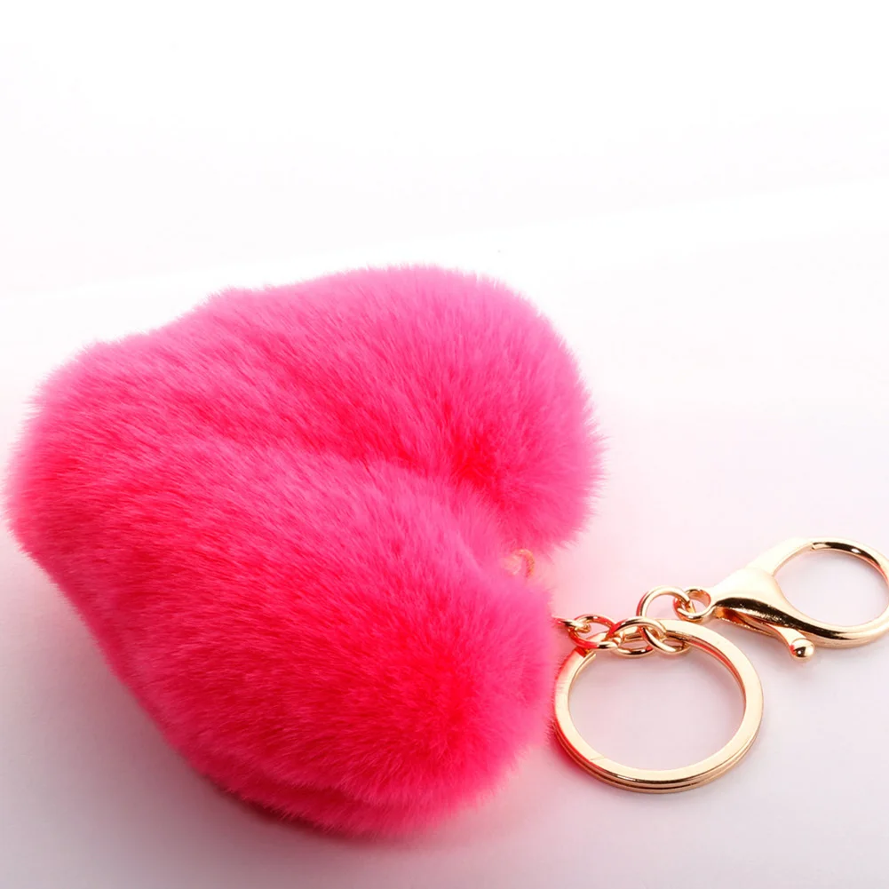 Плюшевое сердце Форма подвеска брелок для ключей сумка с отделениями Подвесной