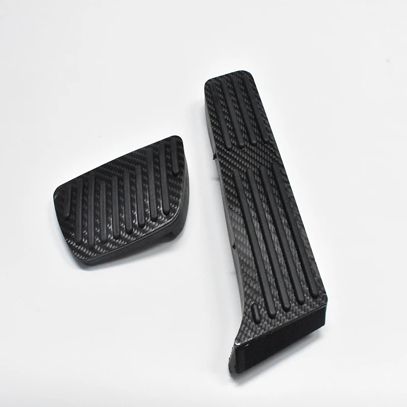 

For Toyota Camry RAV4 Carbon Fiber car throttle brake pedal AT Accelerator Brake Foot Rest Pedal Pad Plate Styling Stickers