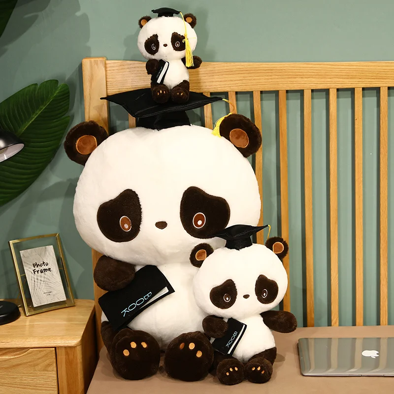 

25-75CM Four sizes Kawaii Panda Family Plush Toy Doctor Army Sleeping Design Toys Soft Pillow For Children Xmas Gift