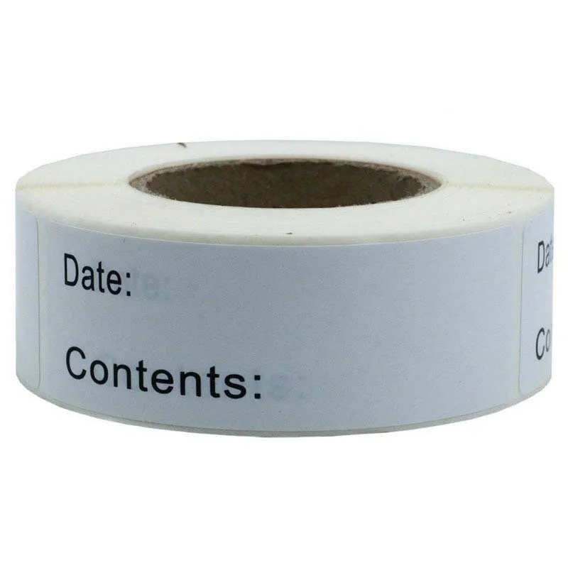 

1Roll Kitchen Food Storage Labels Refrigerator Freezer Adhesive Sticker 7.5cm