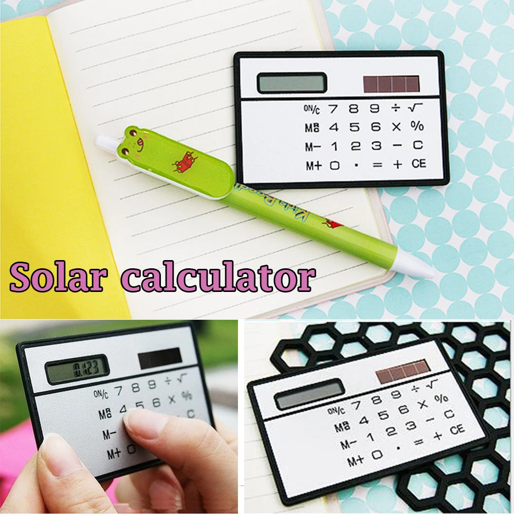 Ультратонкий мини калькулятор для кредитных карт Размер 8 цифр портативный